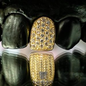 Cap Prata + Banho Ouro 18K + Zircônia