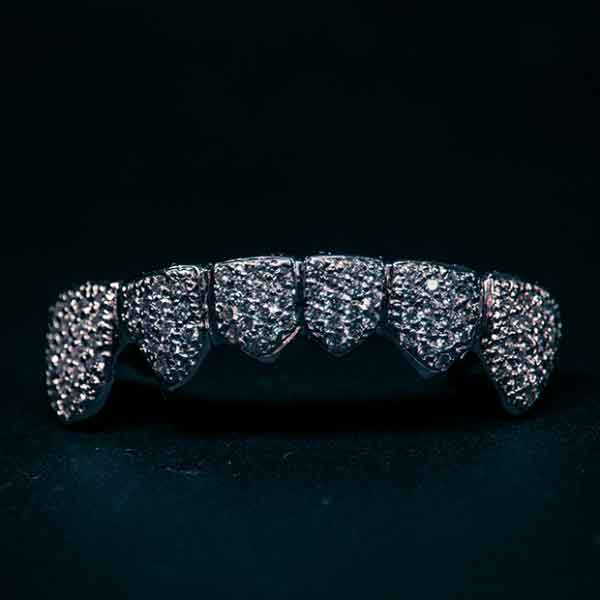 Grillz 6x Cravejado Prata - Imagem 3