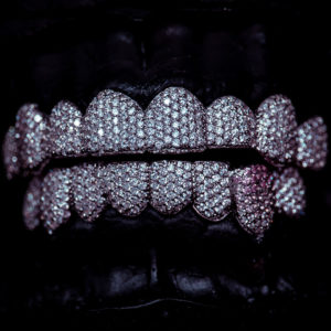 Grillz 8x8 Prata Cravejado