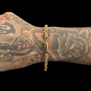 PULSEIRA ELO RUSSO 5MM - BANHADO A OURO 18K