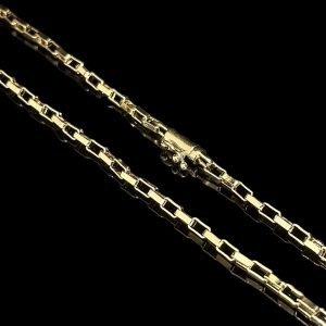 CORRENTE CARTIER QUADRADA 3MM - BANHADA A OURO 18K