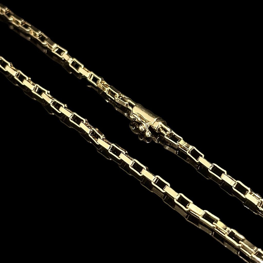CORRENTE CARTIER QUADRADA 3MM - BANHADA A OURO 18K