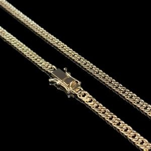 CORRENTE GRUMET DUPLIX 5MM - BANHADO A OURO 18K
