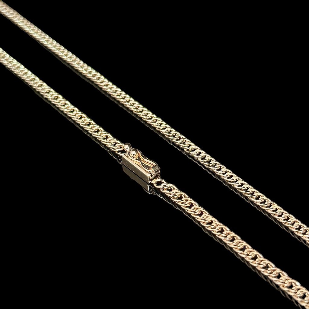 CORRENTE GRUMET DUPLIX 3MM - BANHADO A OURO 18K