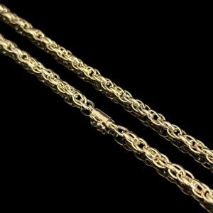 CORRENTE ELO RUSSO 5MM - BANHADO A OURO 18K