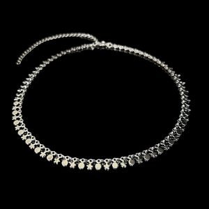 CORRENTE BOLINHAS E ESTRELA - BANHADA A OURO BRANCO