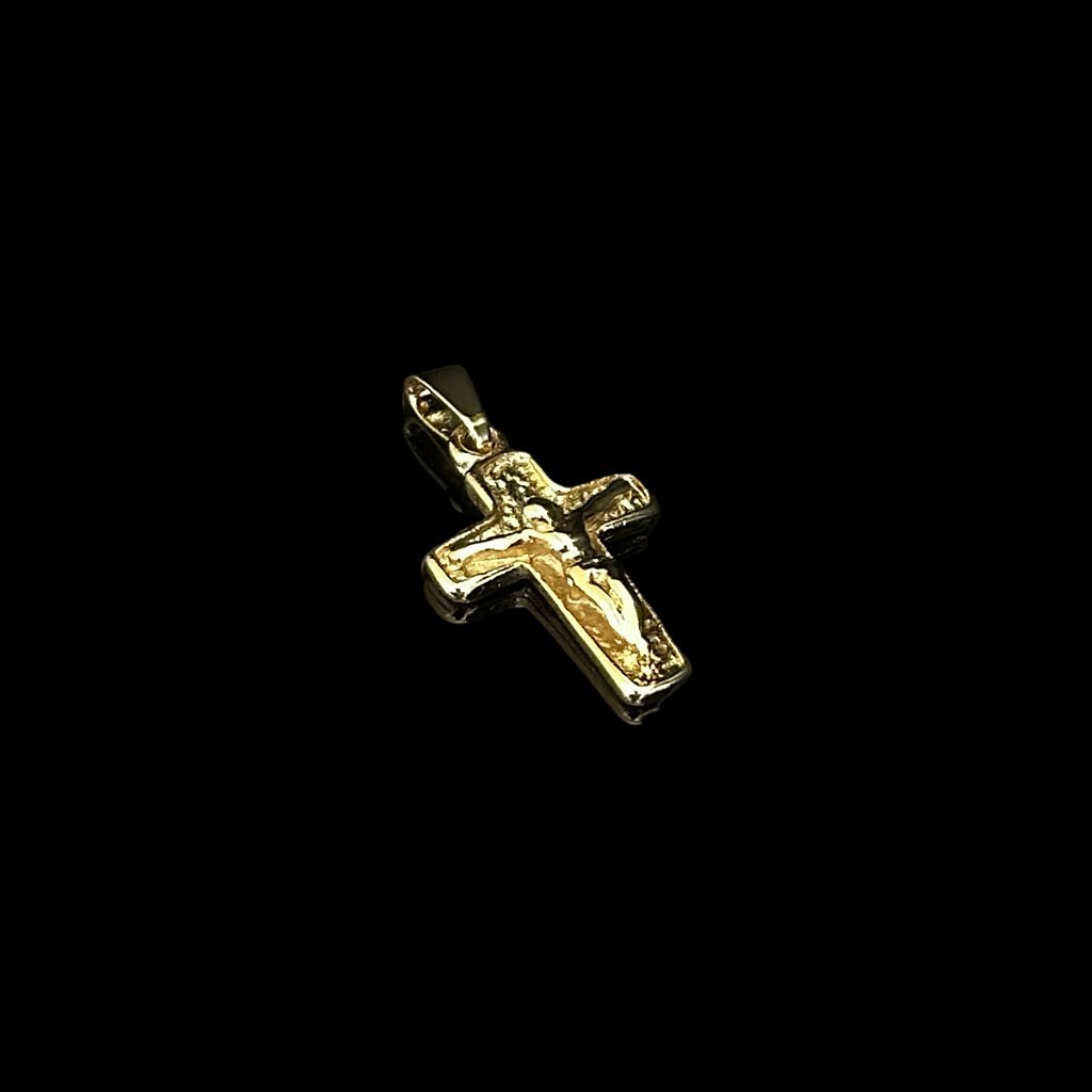 PINGENTE CRUCIFIXO - BANHADO A OURO 18K - Imagem 2
