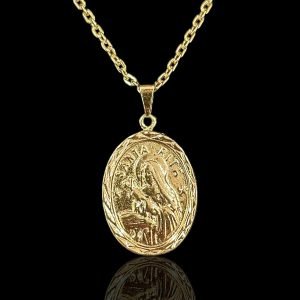 PINGENTE SANTA RITA - BANHADO A OURO 18K