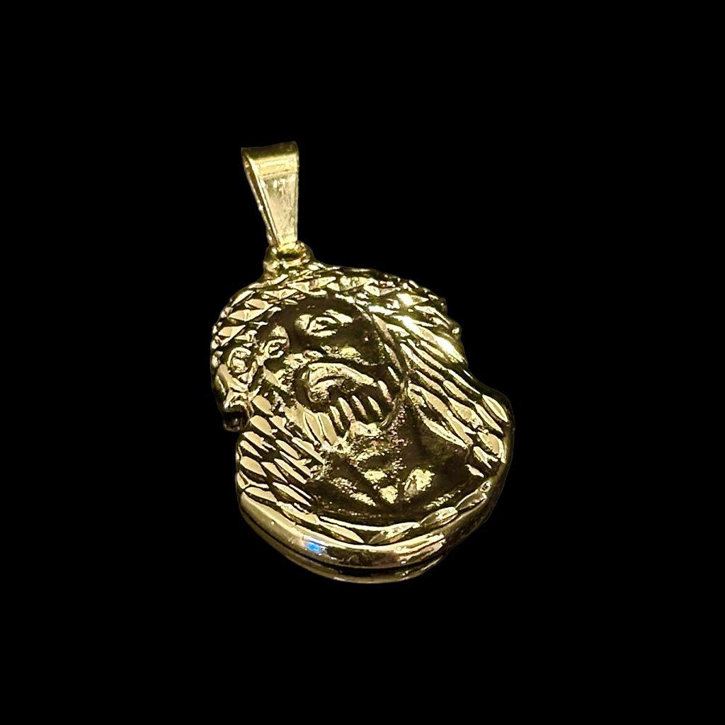PINGENTE FACE DE CRISTO - BANHADO A OURO 18K - Imagem 2