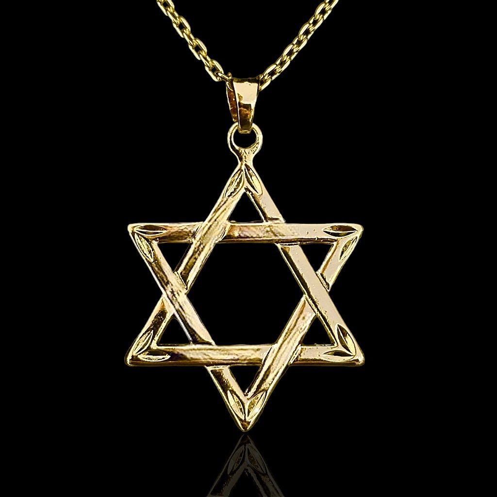 PINGENTE ESTRELA DE DAVI - BANHADO A OURO 18K