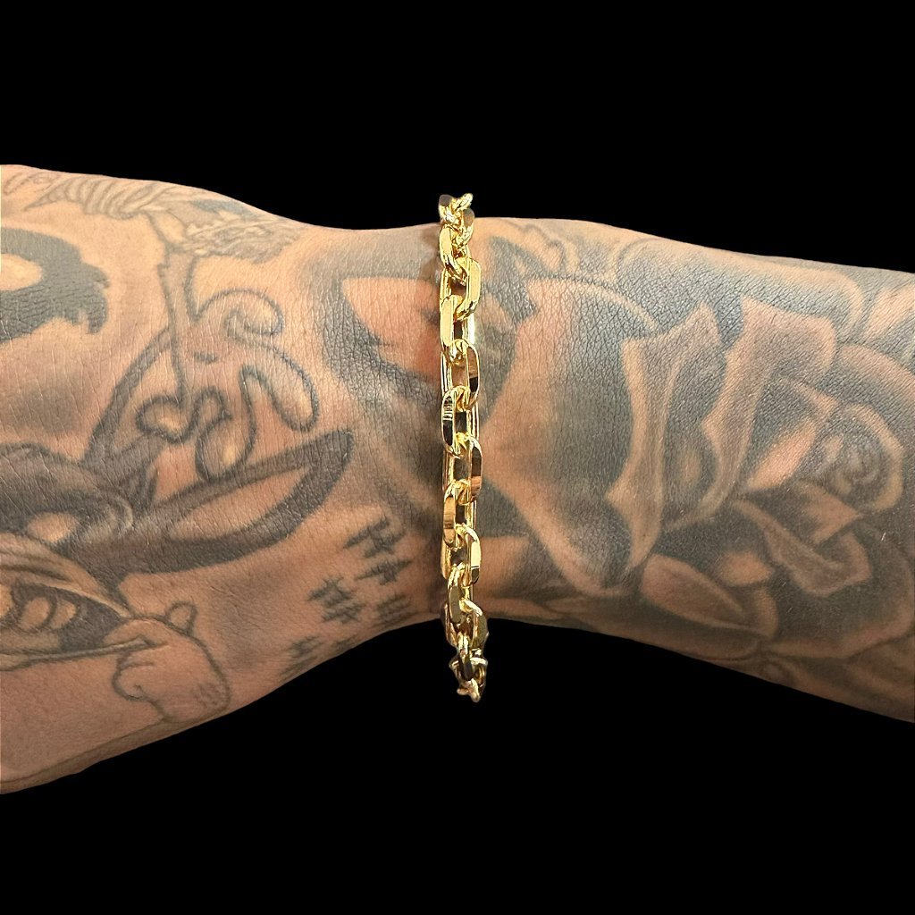 PULSEIRA CARTIER CADEADO 6MM - FECHO CANHÃO - BANHADO A OURO 18K - Imagem 2