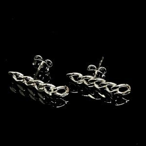 BRINCOS EARHOOK CUBAN- BANHADO A OURO BRANCO