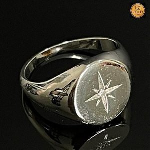 ANEL PONTO DE LUZ - BANHADO A OURO BRANCO