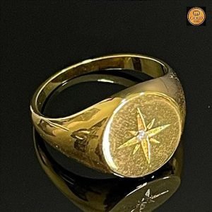 ANEL PONTO DE LUZ - BANHADO A OURO 18K