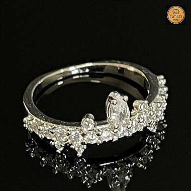 ANEL PRINCESS - BANHADO A OURO BRANCO - Imagem 2