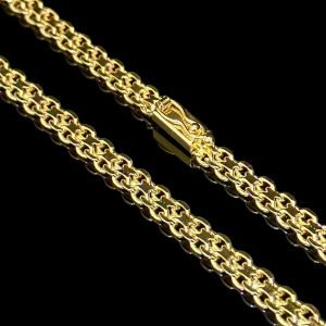 CORRENTE CARTIER DUPLA - BANHADA A OURO 18K