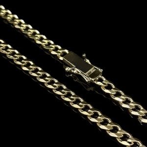 CORRENTE CUBAN 6MM - BANHADA A OURO 18K