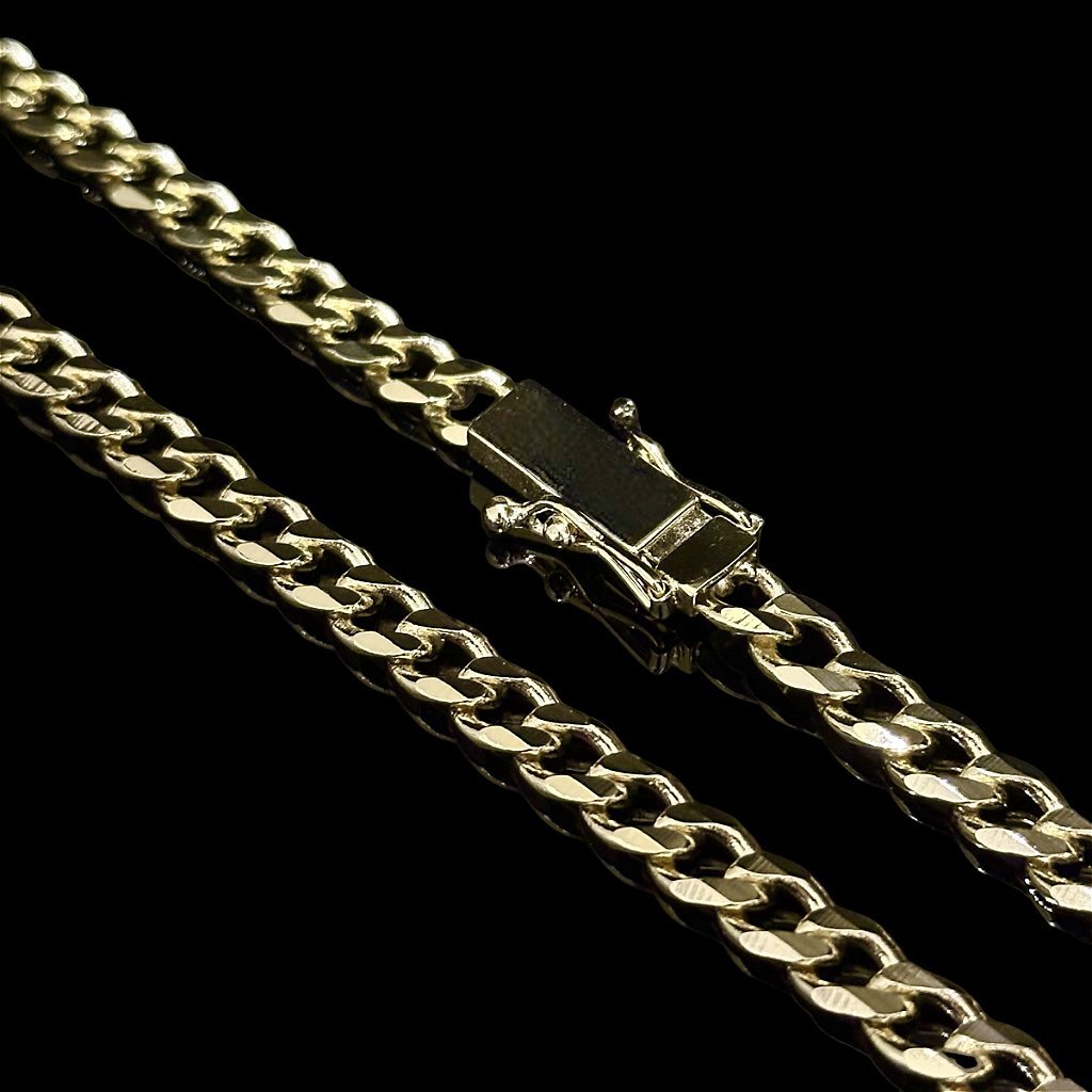 CORRENTE CUBAN 6MM - BANHADA A OURO 18K