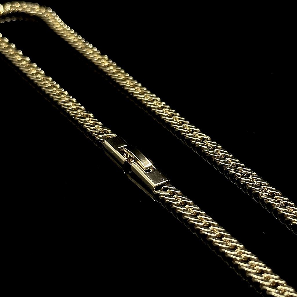 CORRENTE GRUMET DUPLA 4MM - 40CM - BANHADA A OURO 18K - Imagem 4