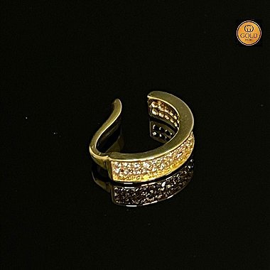 PIERCING CRAVEJADO ZIRCONIA - BANHADO A OURO 18K - Imagem 2
