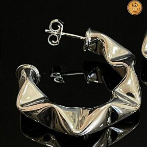 BRINCO TORCIDO - BANHADO A OURO BRANCO