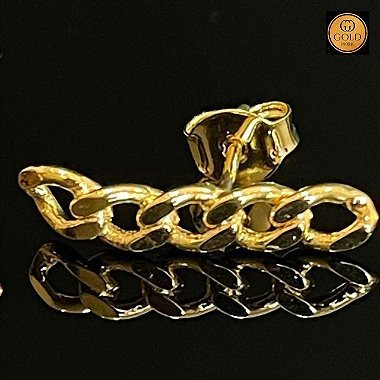 BRINCO EARHOOK CUBAN - BANHADO A OURO 18K