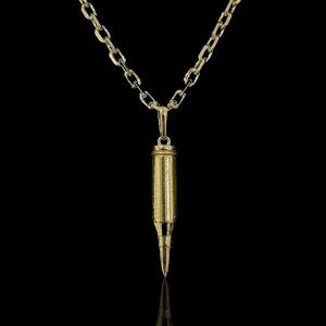 PINGENTE BULLET - BANHADO A OURO 18K