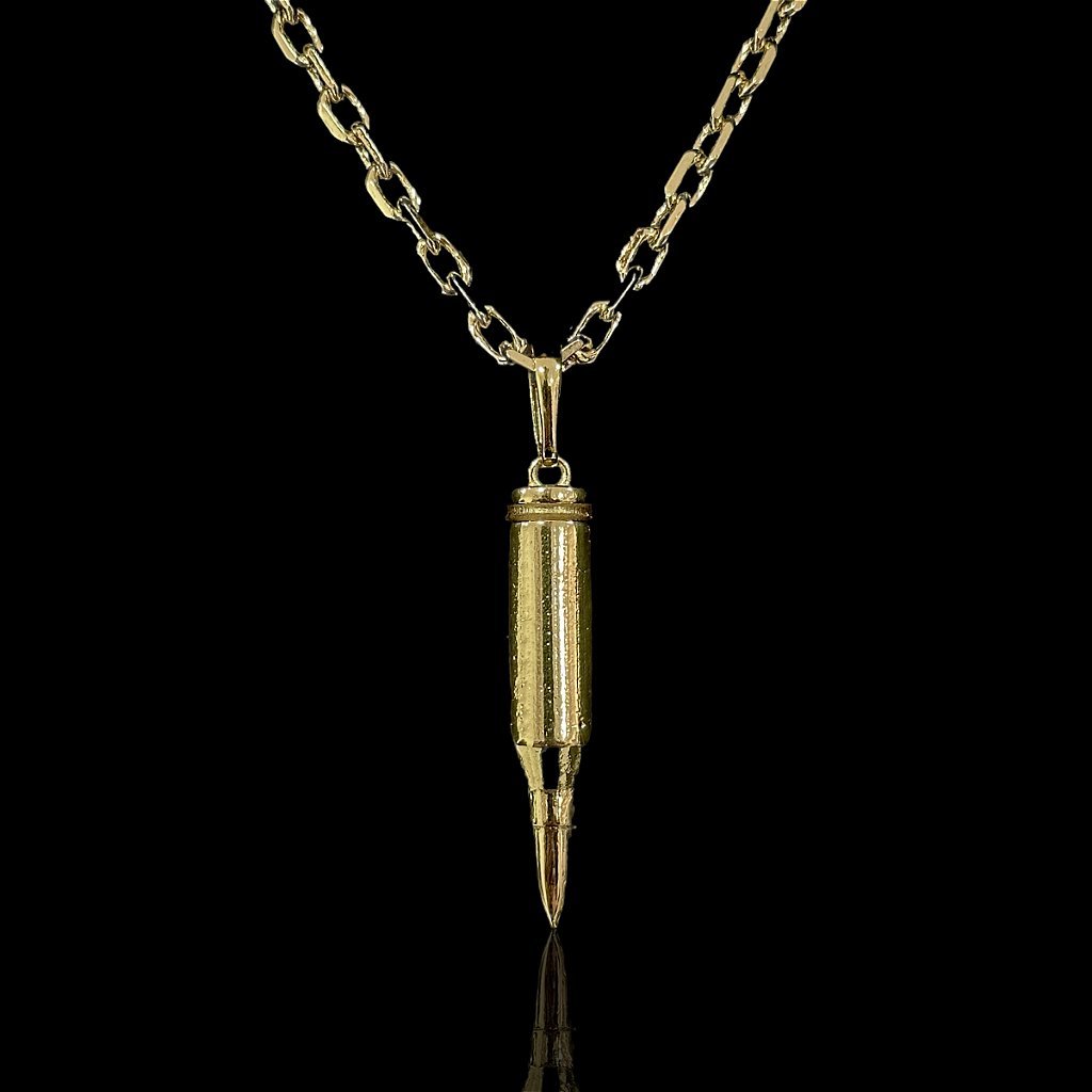 PINGENTE BULLET - BANHADO A OURO 18K