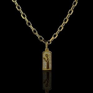 PINGENTE PRAY CHILD - CRAVEJADO ZIRCONIA - BANHADO A OURO 18K