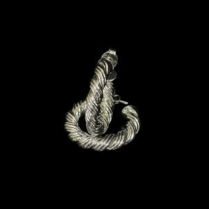 BRINCO FIOS TORCIDO - BANHADO A OURO BRANCO