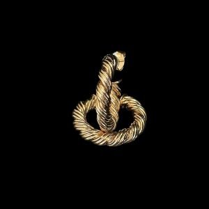 BRINCO FIOS TORCIDO - BANHADO A OURO 18K