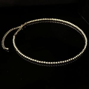 GARGANTILHA BOLINHAS - BANHADA A OURO 18K