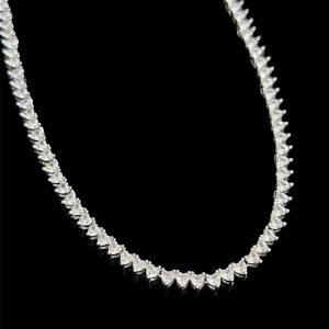 CORRENTE RIVIERA CORAÇÃO - 50CM - BANHADO A OURO BRANCO