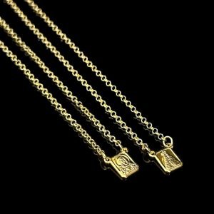 ESCAPULÁRIO - MEDALHA NOSSA SENHORA APARECIDA 70CM BANHADO A OURO 18K