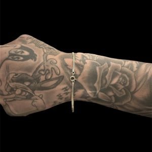 PULSEIRA VENEZIANA DUPLA 2MM - BANHADO A OURO 18K