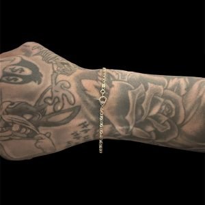 PULSEIRA PIASTRINE DESENHADA 3MM - BANHADO A OURO 18K