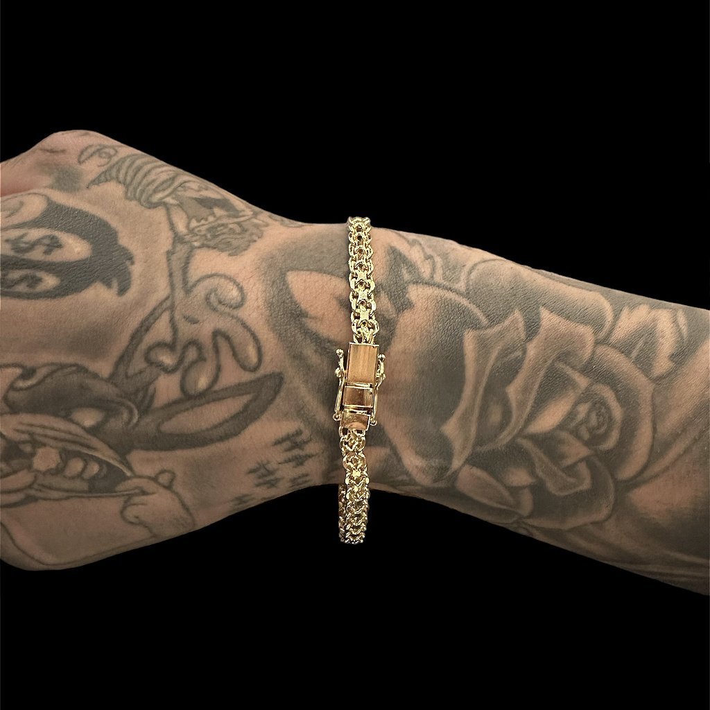 PULSEIRA CARTIER DUPLA - BANHADO A OURO 18K