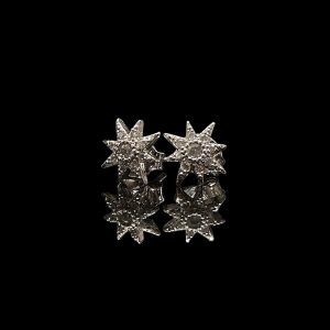 BRINCO STAR - CRAVEJADO - BANHADO A OURO BRANCO