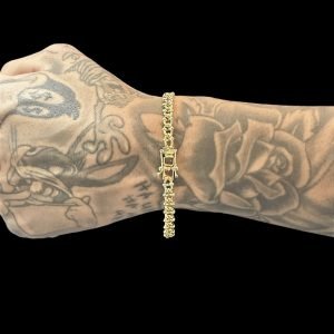 PULSEIRA CUBAN DETALHADA - BANHADO A OURO 18K