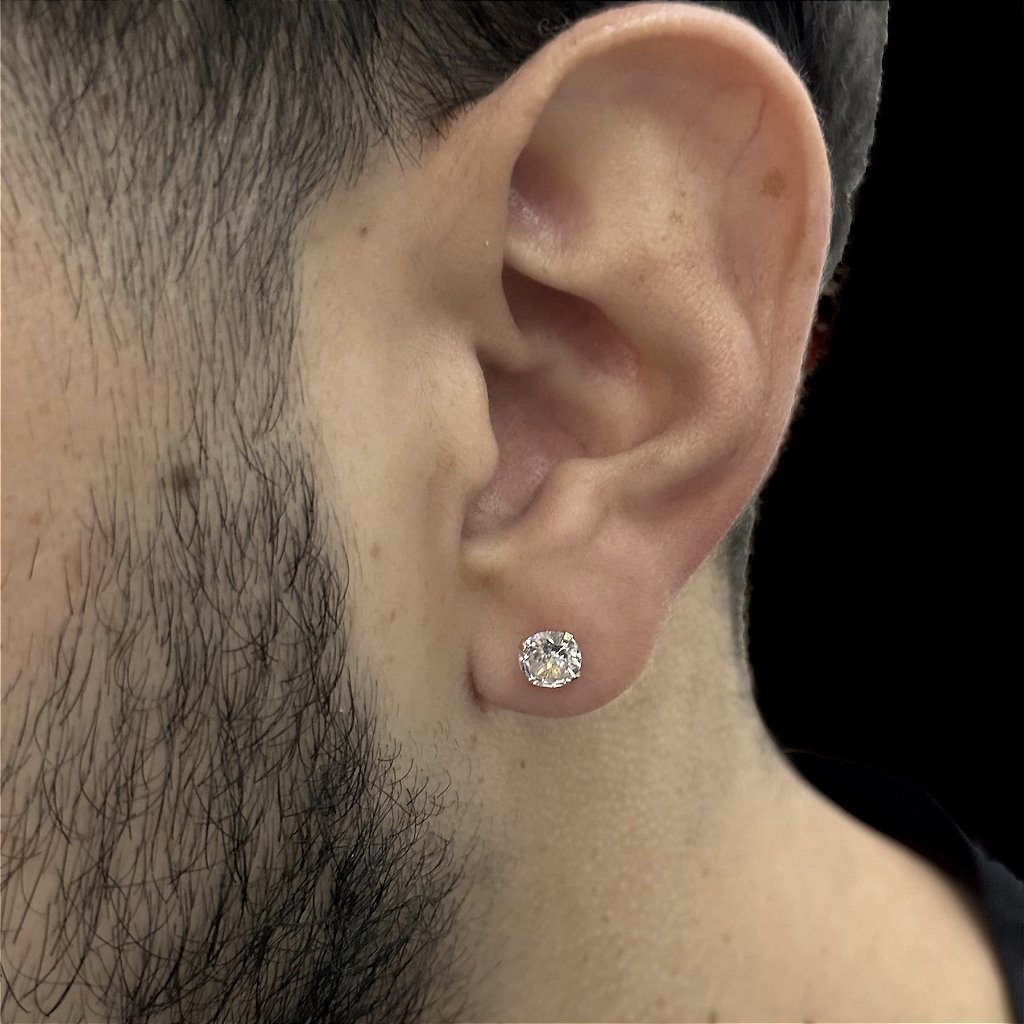 BRINCO DIAMOND 5MM - BANHADO A OURO 18K - Imagem 2